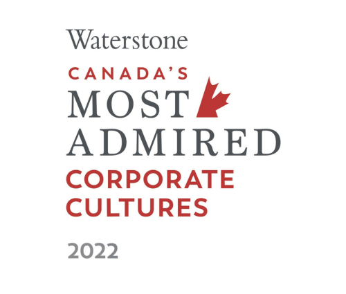 Waterstone Canada's Most Admired Corporate Cultures 2022 Logo
